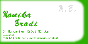monika brodi business card